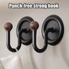 Bathroom Creative Hooks, Punch-Free, Strong Load-Bearing Adhesive, Household Bathroom Wall-Mounted Towel Hooks, Traceless
