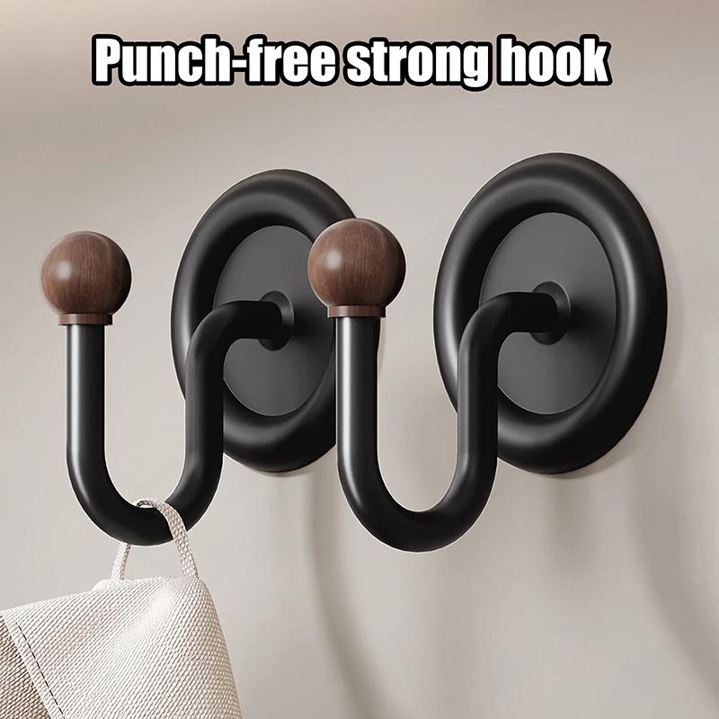 Bathroom Creative Hooks, Punch-Free, Strong Load-Bearing Adhesive, Household Bathroom Wall-Mounted Towel Hooks, Traceless