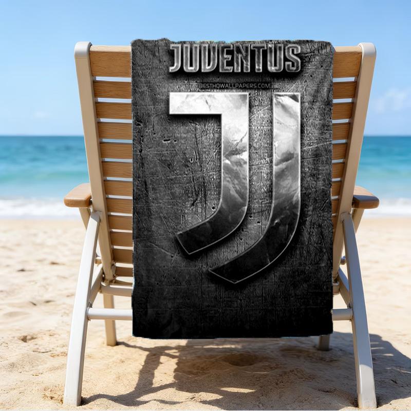 Fußball Fußballwappen Aufgedrucktes Strandtuch, Superweiche Mikrofaser, Perfektes Geschenk Geburtstag, für Pool, Strand, Reisen, für Familie und Freunde