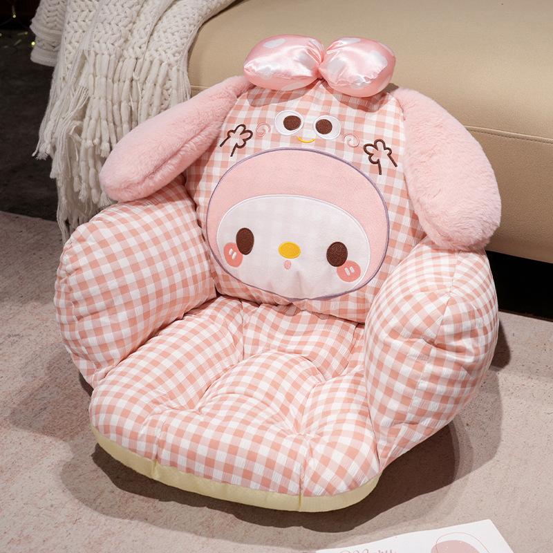 

Sanrio Cozy Seat Cushion Kuromi My Melody Cinnamoroll Pom Pom Purin Pochacco Sitting Cushion Chair Back Cushion Thickened 50x45cm