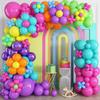 164Pcs Magic Balloon Garland Purple Blue Rose Red Yellow Balloon Garland Arch Kit with for Shower Wedding Birthday Party Decor