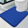 U-Shape Bath Mat 50x60CM Ultra Absorbent Memory Foam Bathroom Mat Non-Slip Toilet Mat for Bathroom Floor Home Decoration
