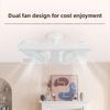 New Dual Fan Ceiling Light, E27 Screw Base LED Fan Lamp for Bedroom Kitchen, Super Strong Wind Quiet Ceiling Fan Light