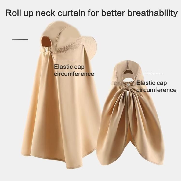 Sunshade Sun Hat with Large Shawl Neck Flap for Outdoor Activities Adjustable Neck Covering Stylish Neck Flap