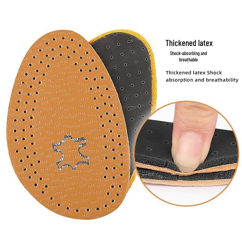 Latex Cowhide Shock-Absorbing Forefoot Pads for Men & Women - Anti-Wear, Thickened, Ideal for Sports & High Heels