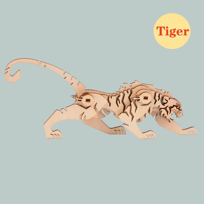 3D Wooden Small Toy Assembly Kit Lovely Animal Assembly Puzzle Mini Model Children Toy Handicraft Accessories Developmental Toys