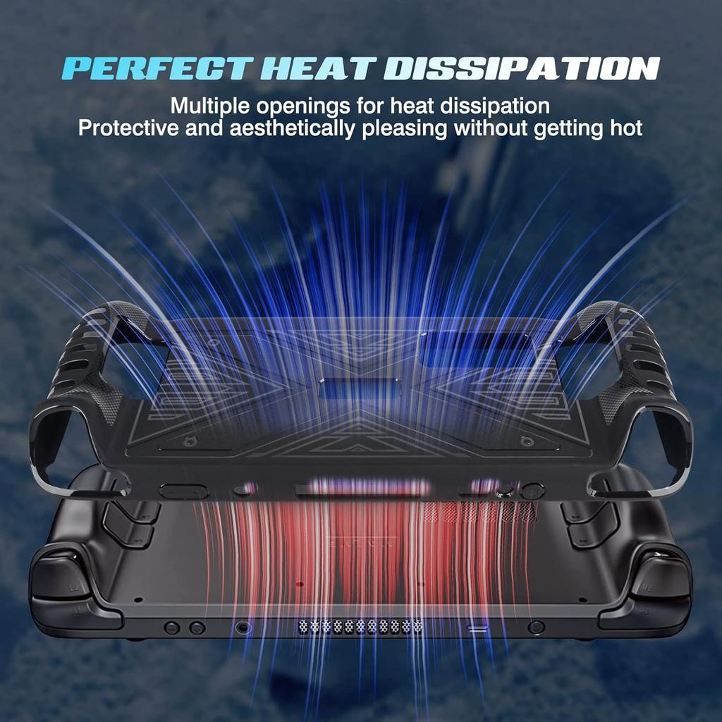 X Textur Steam Deck Schutzhülle Weiche TPU Hülle Stoßdämpfung Kratzfest Schale Kühl Langlebige Haut Ergonomie Rutschfester Griff