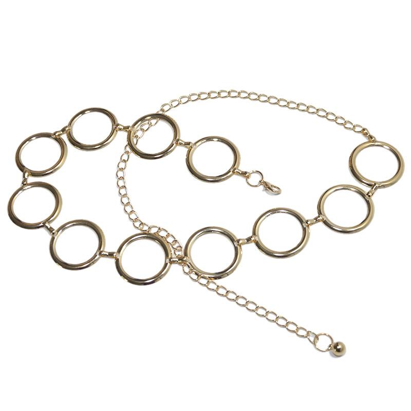 Meier Metal waist chain sexyeasiest for match body chain stylish large ring light body thin belt