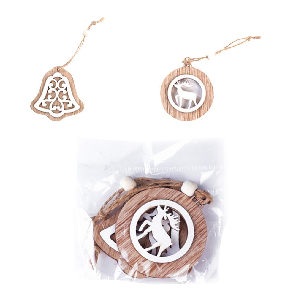 Рождественские украшения Деревянные подвески Сделай сам Украшения для Рождественской елки В коробке