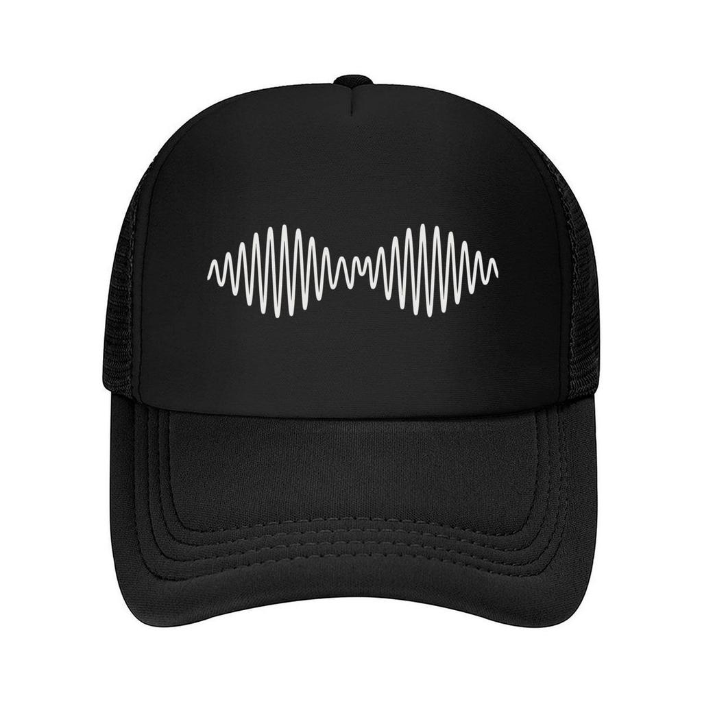 White Wave Pattern Art Mesh Baseball Cap Casual Hat Outdoor For Womens Unisex FeUnisex