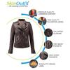 SKINOUTFIT Women's Motorcycle Leather Jacket Genuine Brown Lambskin Cafe Racer Biker Outerwear