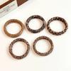 Retro-Leopardenmuster Haargummi einfacher hoch elastischer Handtuchring basic mit Kopfhautband gebunden ohne Beschädigung der Haare Pferdeschwanz