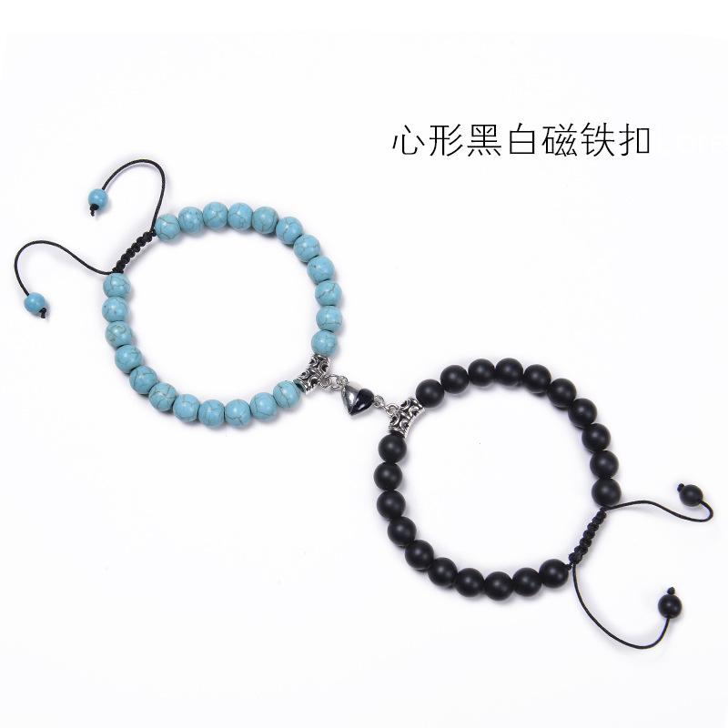 JYL TS Bracelet Heart Magnetic Couple  Beaded Draws True Love & Relationship Bliss