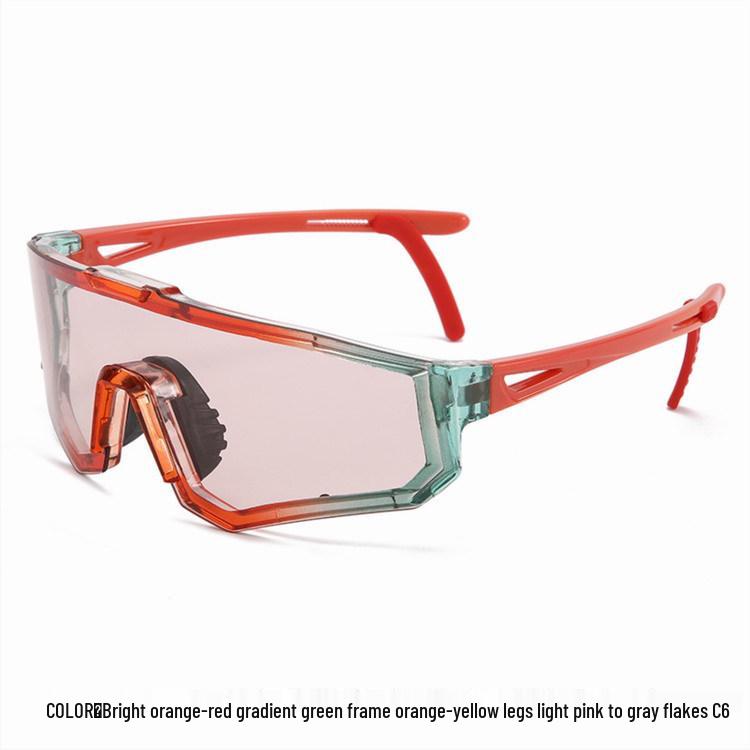 Kids Photochromic Cycling Sunglasses: Trendy UV Protection with Colorful Sun Visor