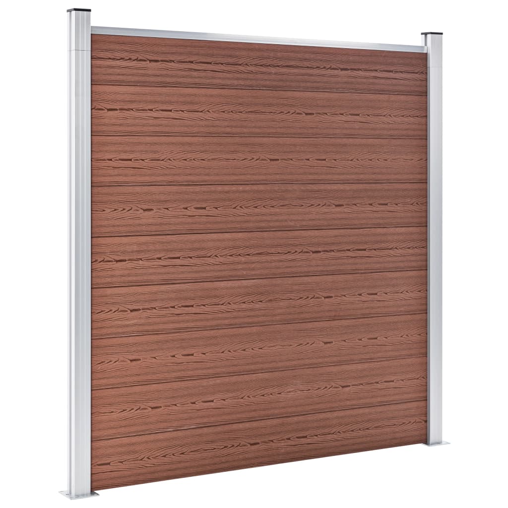 WPC Garden Fence 526 x 186 cm Brown