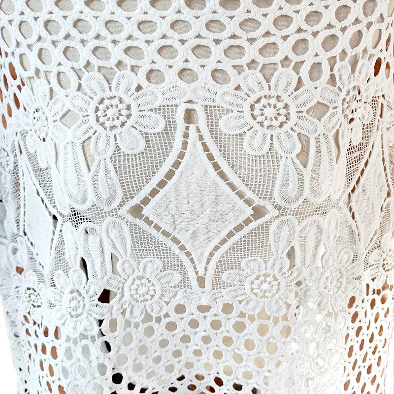 Водорастворимая ажурная ткань с вырезами, полностью вышитая молочным шелком, вышитая ткань, аксессуары для одежды