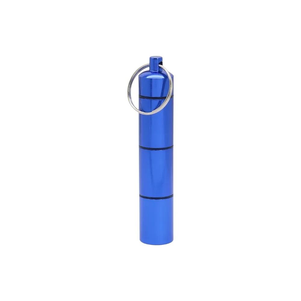 Mini Tragbar Aluminium Wasserdicht Pillendose Behälter Versiegelt 3 Mal Fächer Pro Tag Organizer Tablette Reise Medizin Vitamin Fischöl