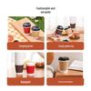 MARYYA 395ml Disposable Paper Coffee Cup Set