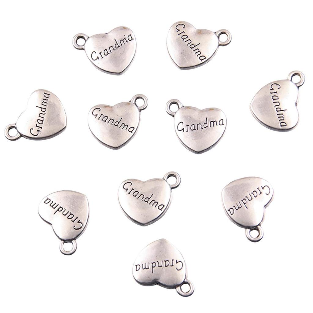 Vintage Silver Heart Pendant with 'Love' Letters - Creative Handmade Jewelry Accessory