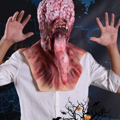 Halloween zombie maska ​​hrůza velké srdce dlouhý jazyk mozek výbuch bez tváře maska ​​​​zombie role zombie hraní Halloween party dekorace
