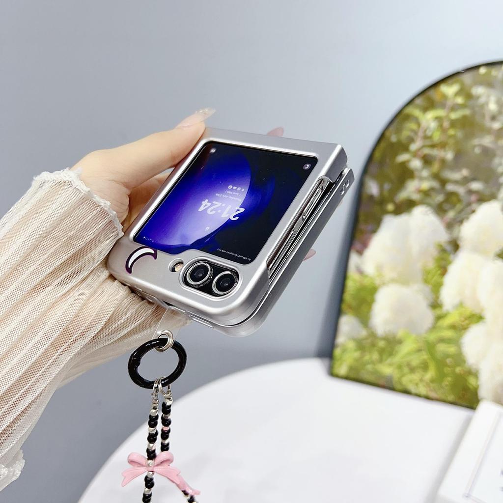 Electroplated Protective Case for Samsung Galaxy Z Flip7/6/5 - Compatible with Japanese & Korean Cartoons