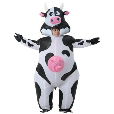 JOYBRO Inflatable Cow Costume for Funny Farm Cow Suit Perfect for Cosplay and Suitable for Boys and and One Size Fits Most Kids, Halloween, Festivals,