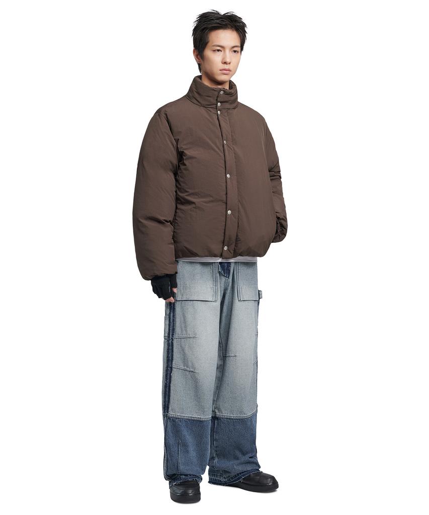 Nomanual Plain Duck Down Jacket - Dark Brown