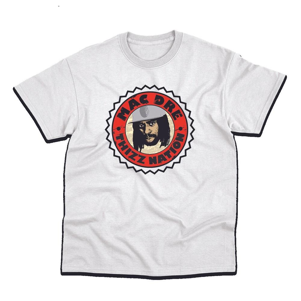 Mac Dre Thizz Nation Short Sleeve  Mens Unisex S-3XL White Fan Art Unisex T-Shirt S