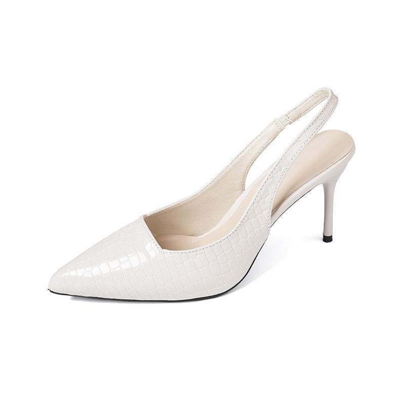 New fashionable patent leather thin high-heeled single shoes with pointed tip and shallow mouth, bill of lading with high-heeled single shoes