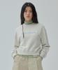 COVERNAT WOMAN Cooper Logo Sweatshirt Oatmeal