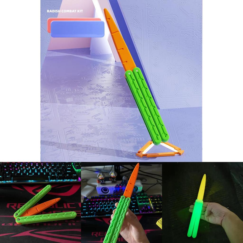 Night Glow Carrot Gravity 3d Creative Extra Large Butterfly Toy For Stress Relief