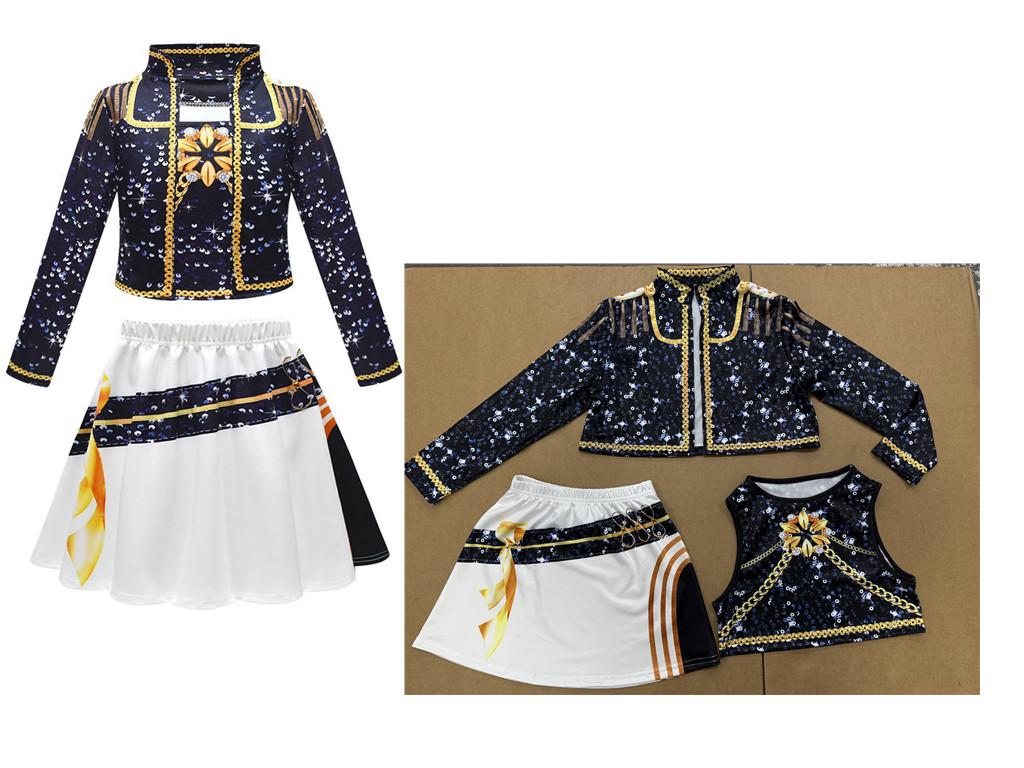 Dětský Dívčí Kpop Lovec Démonů Cosplay Rumi Zoey Mira Cosplay Kostýmní Sada 3D Potisk Dětské Oblečení na Pódiové Vystoupení Halloweenská Párty