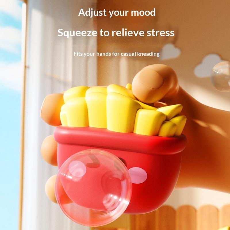 Cute Food Series Spitting Bubbles Squishy Squeeze Toys Anxiety Stress Relief Sensory Antistress Toys For Adults Kids Toys Gifts