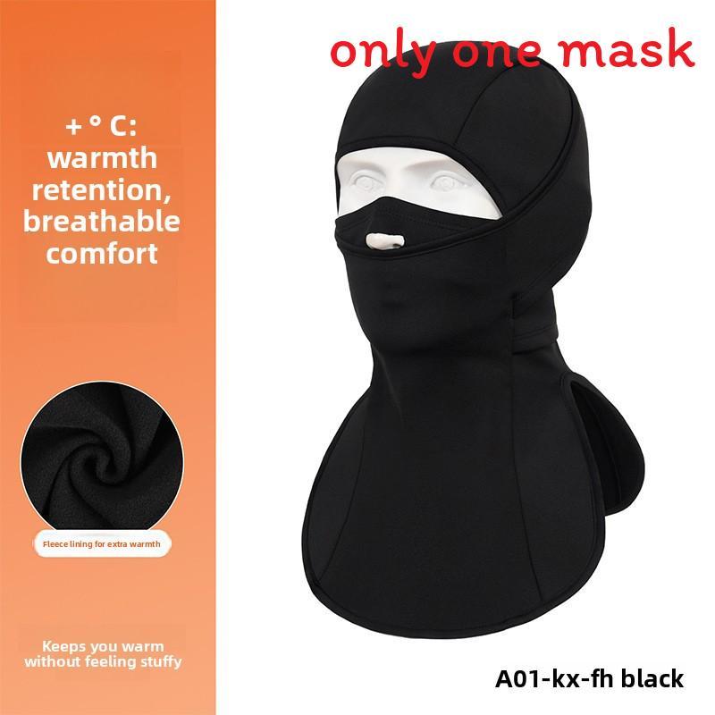 Cycling Face Mask With Windproof Breathable Polyester For Winter Outdoor Sports чёрный
