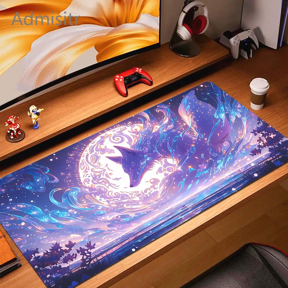 Cartoon Fox XXL Mouse Pad Large Computer Game Accessories Cute Mousepads Gamer Professional High Quality Rubber Pads Desk Mat