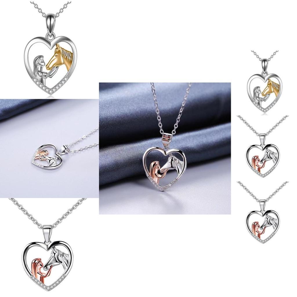Stylish Animal Themed Heart Shaped Necklace For Girls Perfect Gift For Lovers