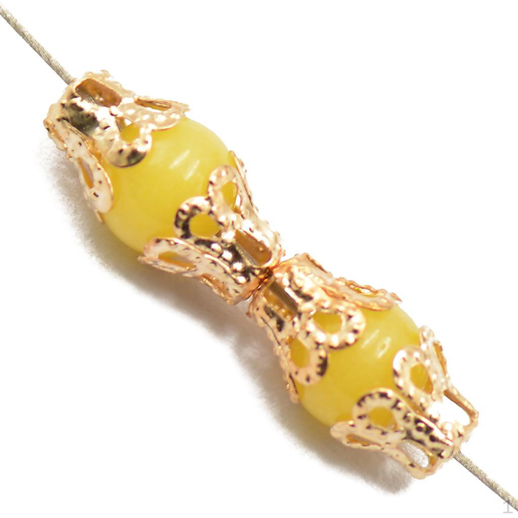 

50 Crown Flower Bead Caps for Jewelry Making Supplies 5x6mm