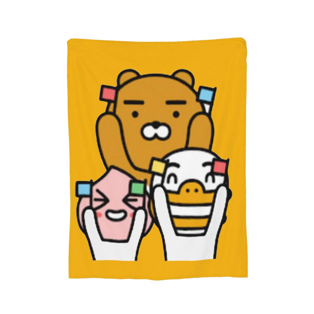 K-Kakaos F-Friends Apeach Heart Blankets Fleece All Season   Multifunction Warm Throw Blanket for Sofa Couch Rug Piece