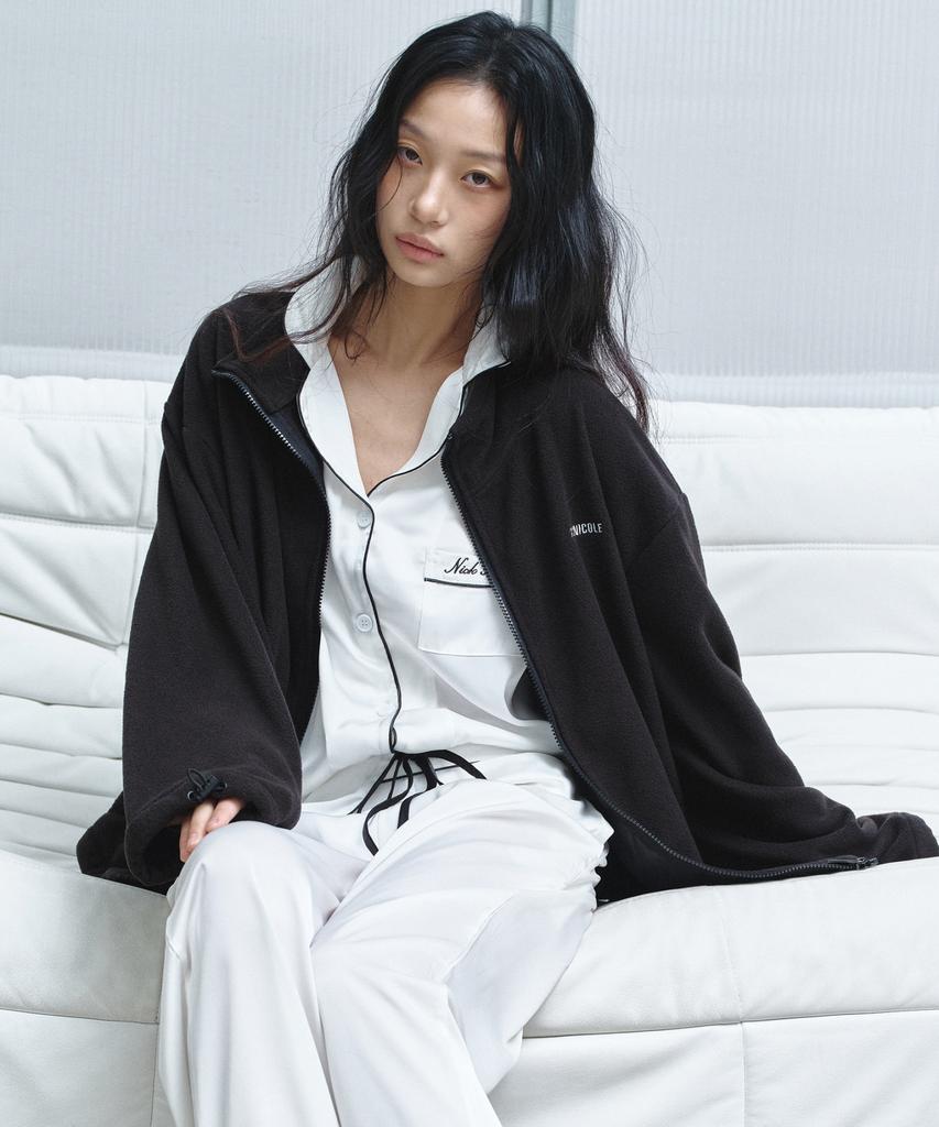 Nick&Nicole Fleece Zip-Up Jacket_Black