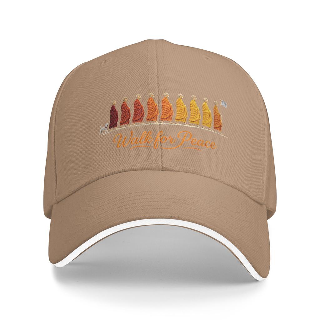 Gorra De Béisbol Casual Con Diseño De Monjes Caminando En La Paz De Zen Art Y Cita De Aloka Gorra Trucker De Verano Gorra Snap