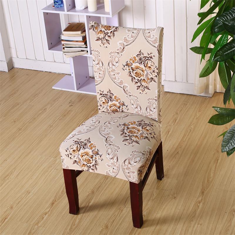 1Pc Elastic Dining Chair Cover Geometric Slipcovers Chair Case Stretch Seat Cover For Wedding El Banquet Living Room