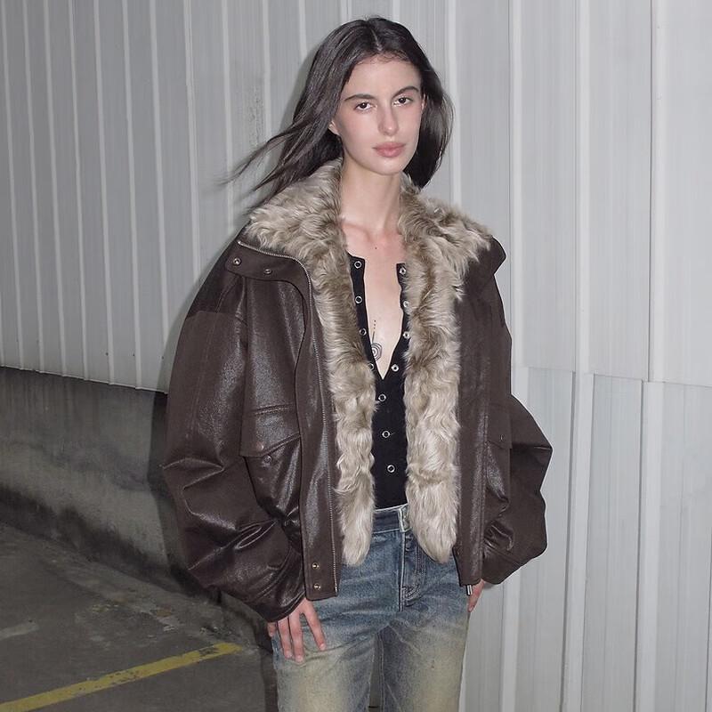 

CHIC PARKA Bonfire Night Talk Fur Collar Parka S