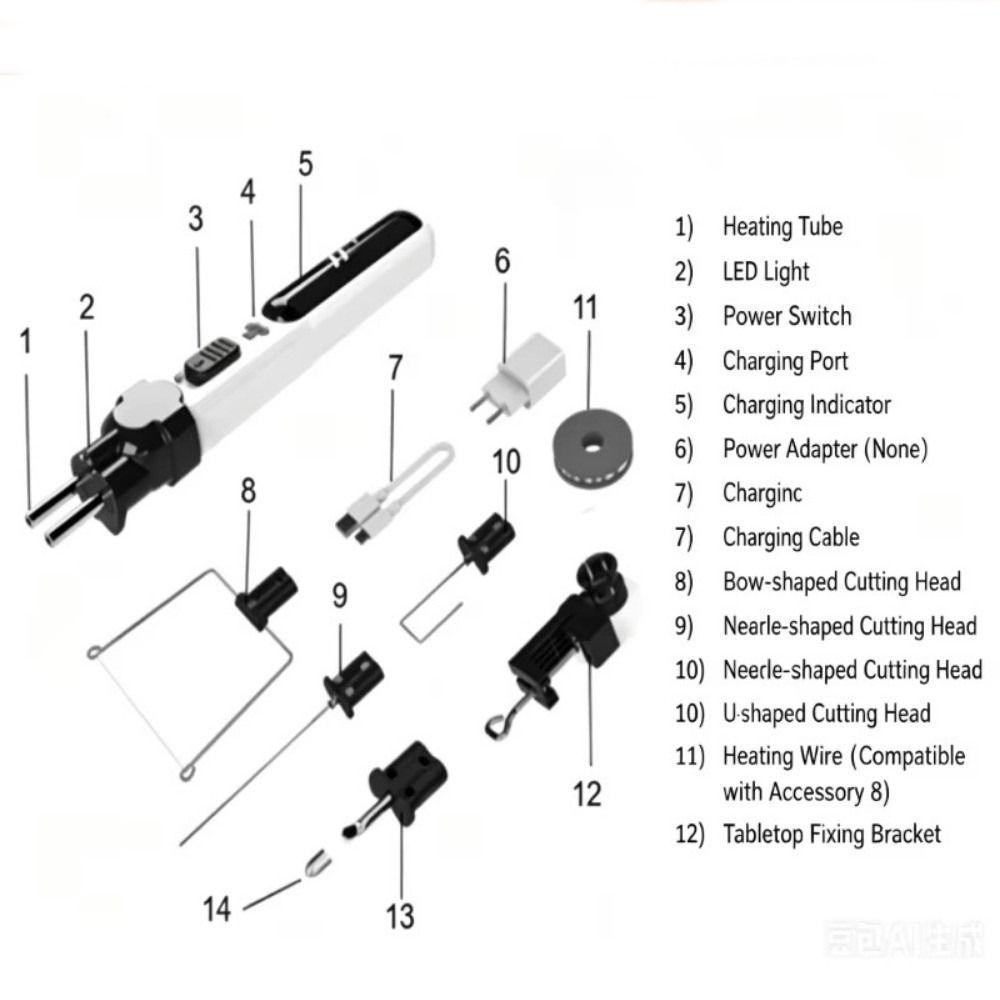 Portable Cordless Foam Cutter Heating Electronic Soldering Kit Foam Cutting Pen Sculpting