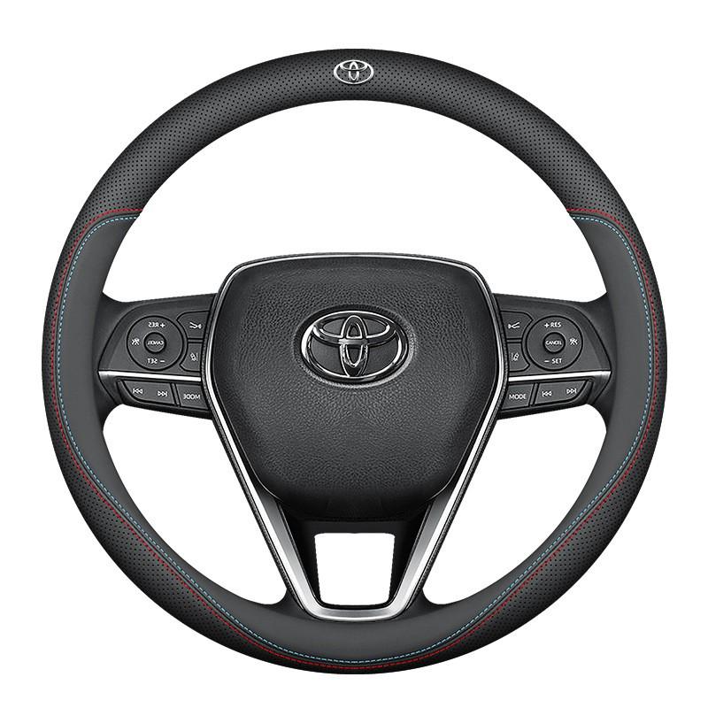 Ultra Thin Genuine Leather Steering Wheel Cover Toyota Corolla Camry Avalon C-HR RAV4 Highlander Levin Mark X Universal Fit