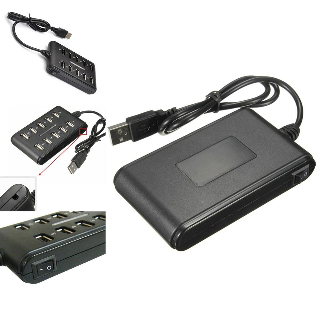 Exceptional 10 Port High Speed Extension Cable Usb 2.0 Double Row Hub Adapter For Laptop Pc