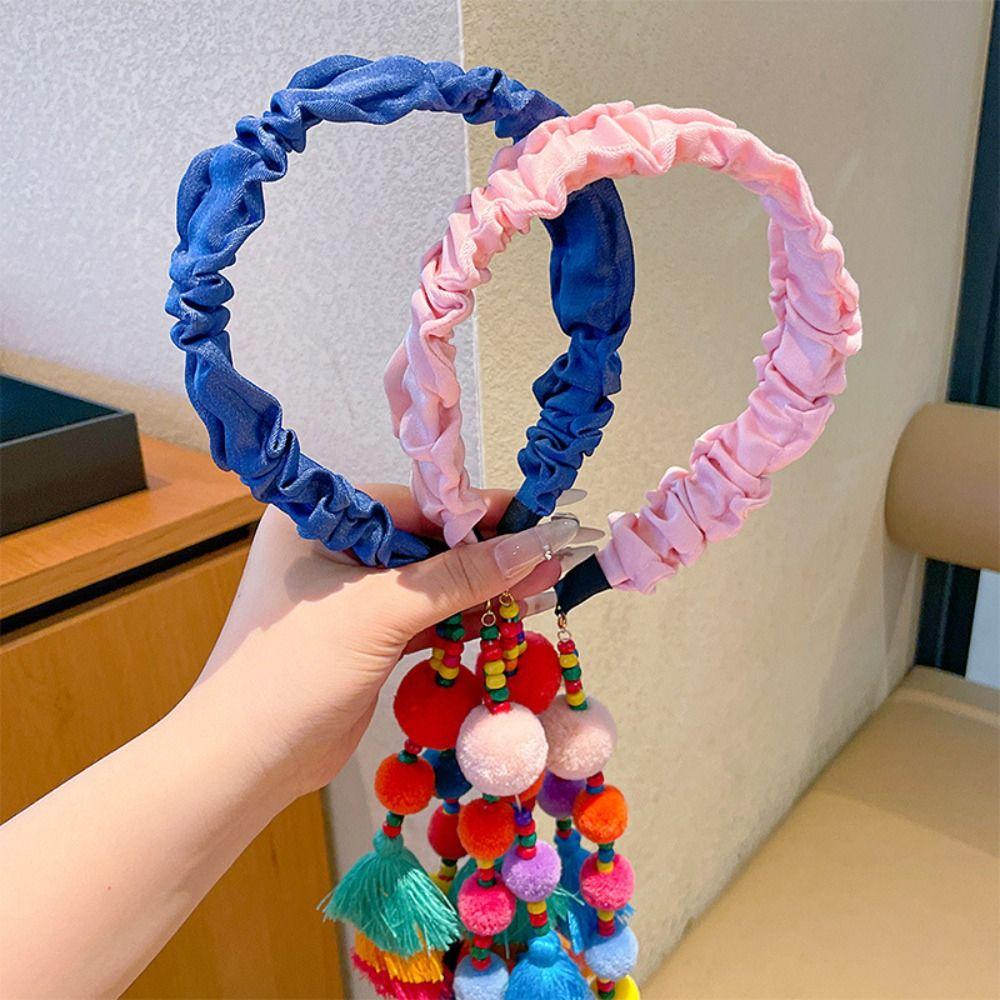 Cloth Tassels Hairdband Exotic Bohemian Headbands Vintage Ethnic Style Headband  Hair Accessories