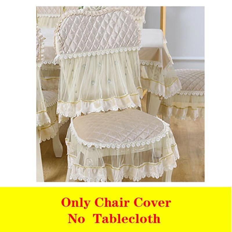 LaceTable cloth Dining Chair Cushion Set Cover European-Style Light Luxury Table Cover Home Spandex Chair Cover Wedding Decore