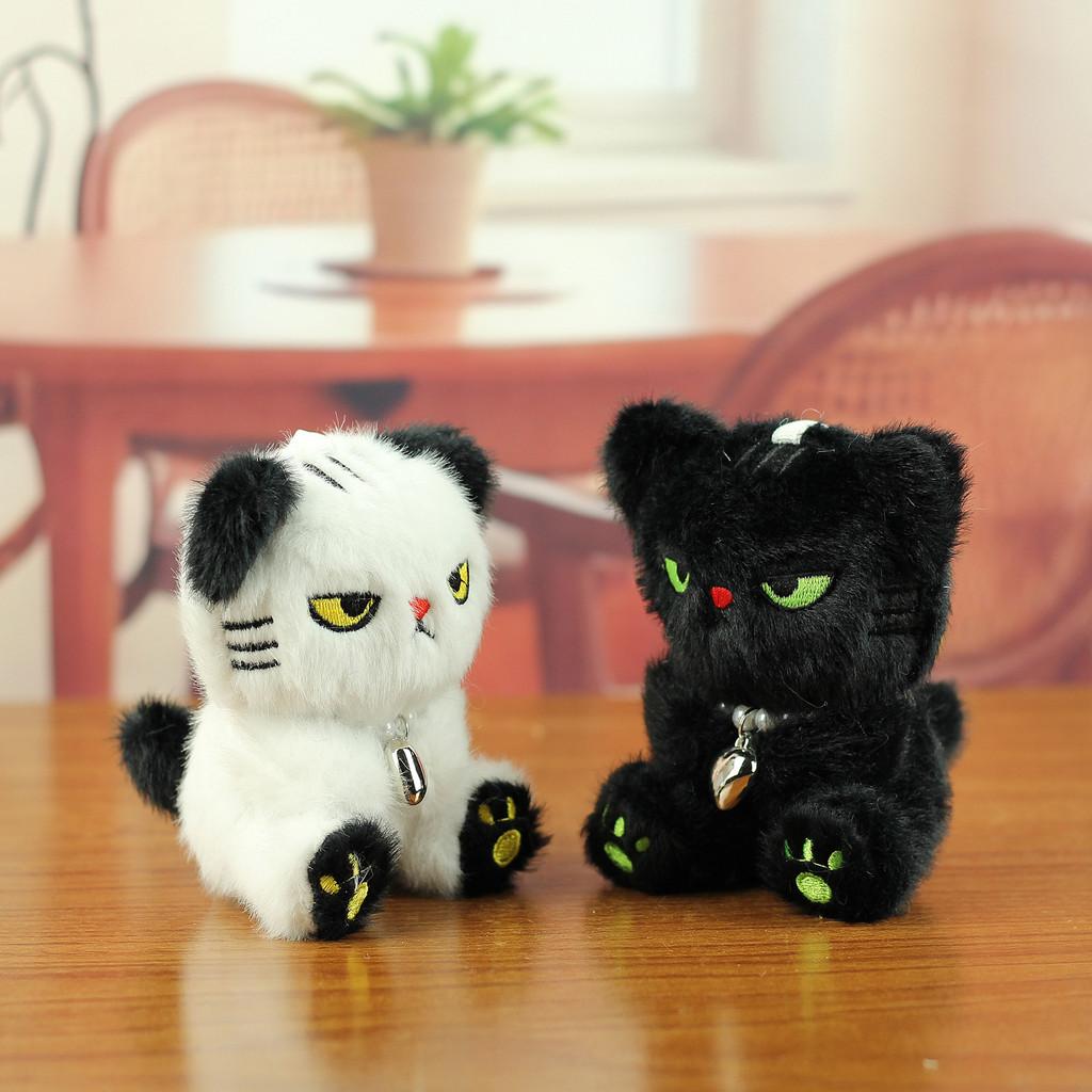 Cute Cat Plush Toy Keychain With Pp Cotton Filling For Bags And Keys