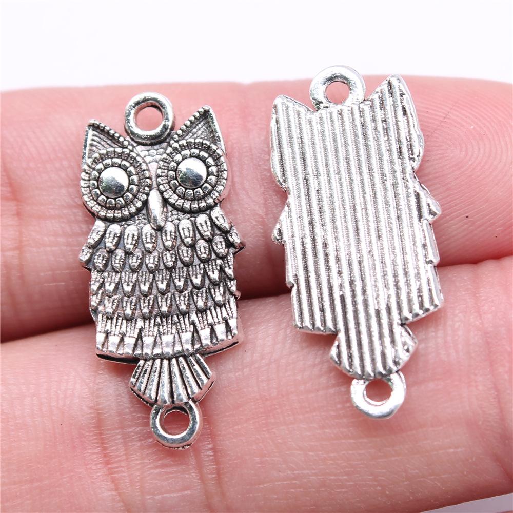 10pcs Charms Owl Antique Silver Color Cute Owl Pendant Charms Small Owl Charms For Jewelry Making