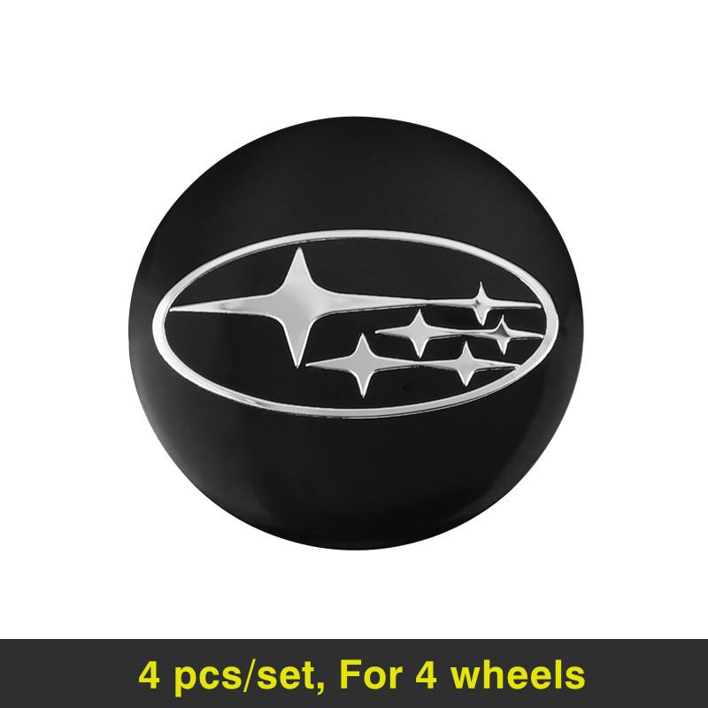 4Pcs Car Wheel Center Hub Caps Emblem Stickers Decals For Subaru BRZ Outback WRX Ascent Levorg Forester XV Impreza Valve Cap